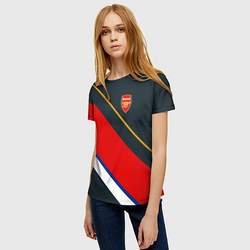 Женская футболка Arsenal арсенал football / 3D-принт – фото 3