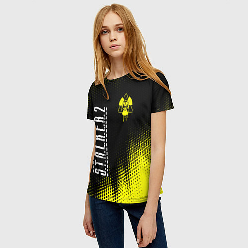 Женская футболка STALKER 2 Череп Радиация / 3D-принт – фото 3
