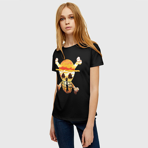 Женская футболка One Piece череп / 3D-принт – фото 3