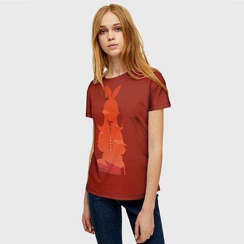 Женская футболка Эмбер-скаут Мондштада / 3D-принт – фото 3