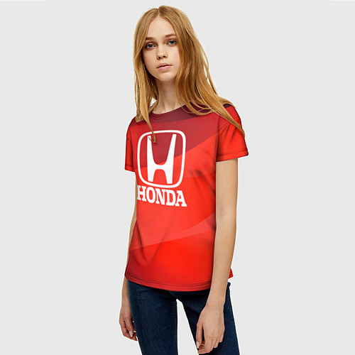 Женская футболка HONDA хонда / 3D-принт – фото 3