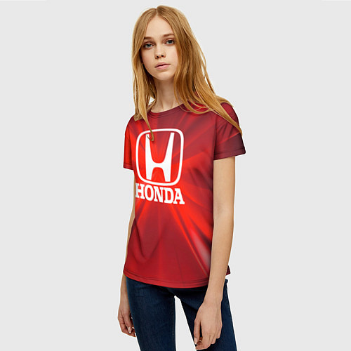 Женская футболка Хонда HONDA / 3D-принт – фото 3
