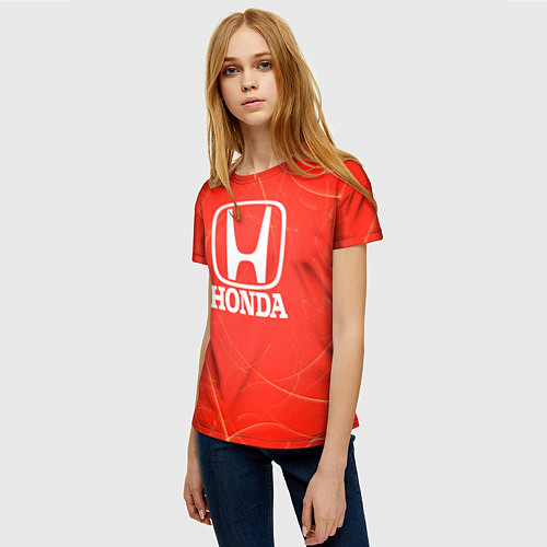 Женская футболка Honda хонда / 3D-принт – фото 3