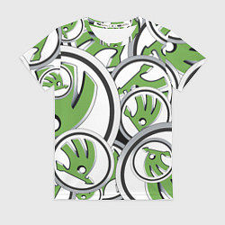 Футболка женская Skoda Шкода Pattern, цвет: 3D-принт