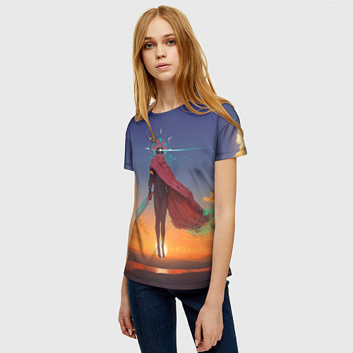 Женская футболка Босс Провидец / 3D-принт – фото 3