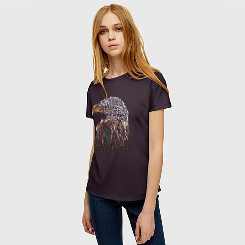 Женская футболка Статный орёл / 3D-принт – фото 3