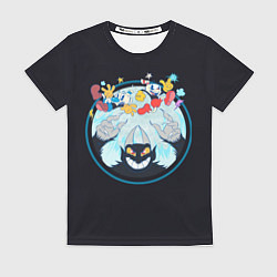 Футболка женская Спуск к дьяволу Cuphead, цвет: 3D-принт