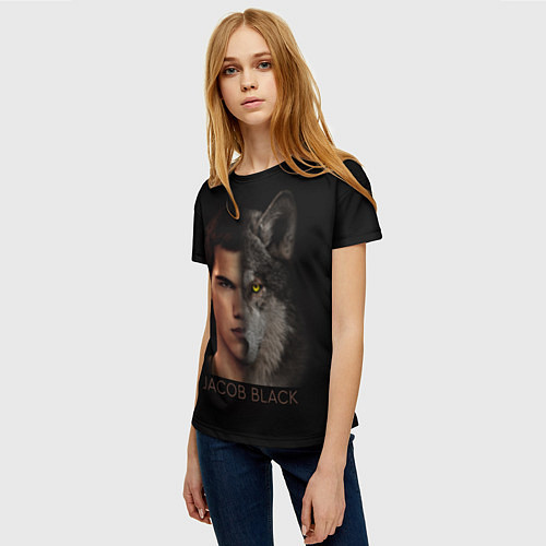 Женская футболка Джейкоб Блэк / 3D-принт – фото 3