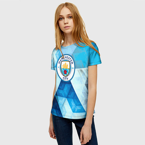 Женская футболка Манчестер сити manchester city / 3D-принт – фото 3