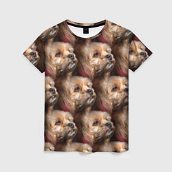 Футболка женская Мордочка песика, цвет: 3D-принт