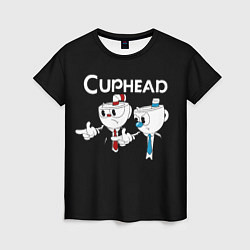 Футболка женская Cuphead грозные ребята из Криминального чтива, цвет: 3D-принт