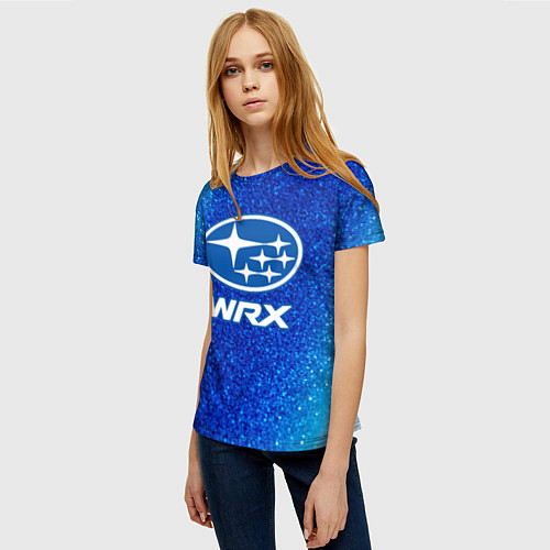Женская футболка SUBARU WRX Шум / 3D-принт – фото 3