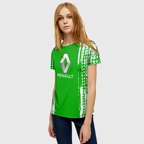 Женская футболка RENAULT РЕНО sport / 3D-принт – фото 3