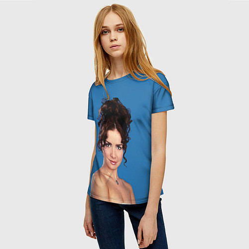 Женская футболка Natalia Oreiro / 3D-принт – фото 3