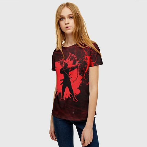 Женская футболка Лучник Самурай Кровавый Bloody Samurai / 3D-принт – фото 3