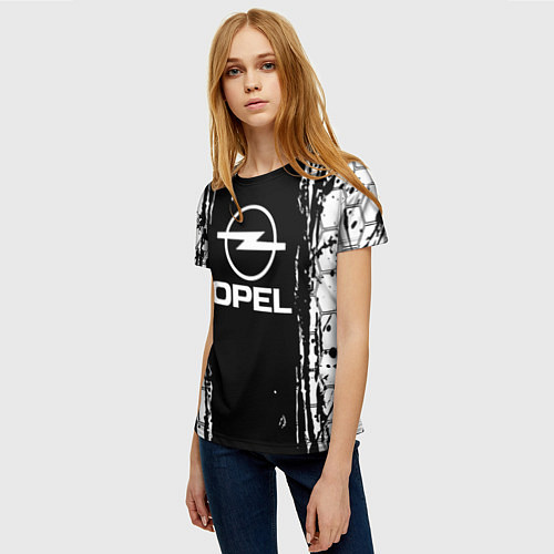 Женская футболка Opel соты / 3D-принт – фото 3
