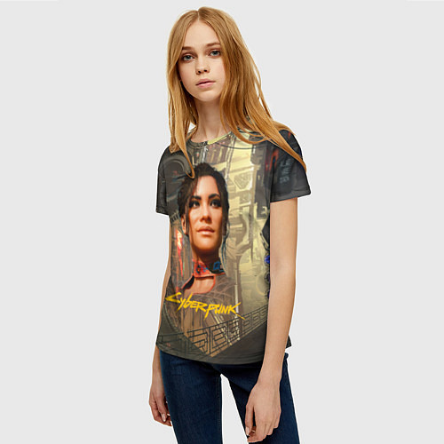 Женская футболка Panam cyberpunk 2077 / 3D-принт – фото 3