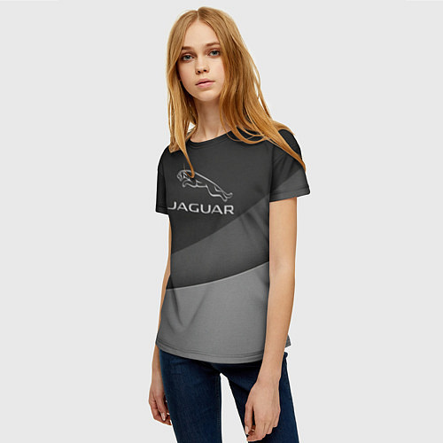 Женская футболка JAGUR оттенки серого / 3D-принт – фото 3