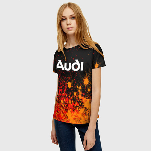 Женская футболка AUDI Краска / 3D-принт – фото 3