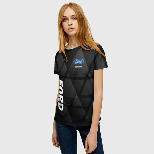 Женская футболка Ford Форд Треугольники / 3D-принт – фото 3