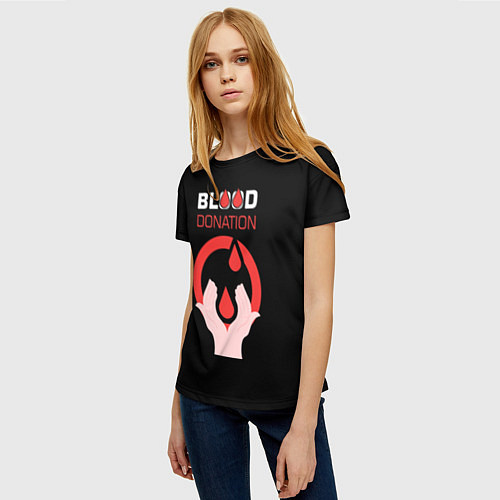 Женская футболка Доноры / 3D-принт – фото 3