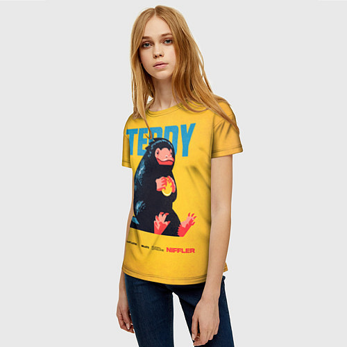 Женская футболка Фантастические Твари Ниффлер Тедди / 3D-принт – фото 3