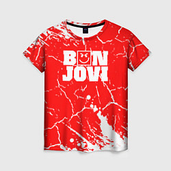 Футболка женская Bon jovi Трещины, цвет: 3D-принт