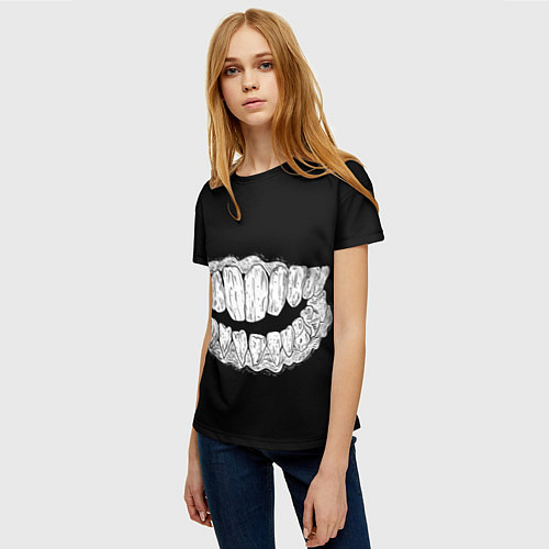 Женская футболка Зубы Каонаси / 3D-принт – фото 3