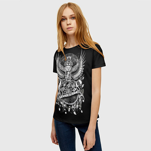 Женская футболка Сова на алтаре / 3D-принт – фото 3