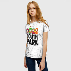 Футболка женская Южный парк мультфильм - персонажи South Park, цвет: 3D-принт — фото 2