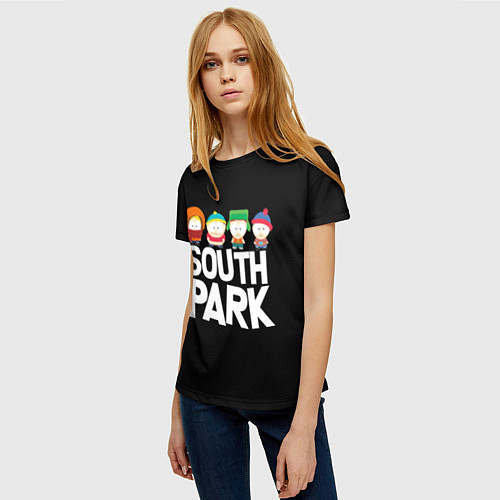 Женская футболка Южный парк мультфильм - персонажи / 3D-принт – фото 3