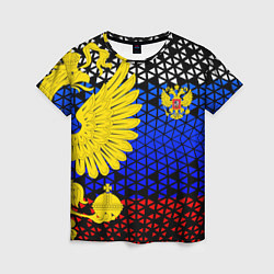 Футболка женская Герб флаг россии, цвет: 3D-принт