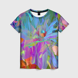 Футболка женская Abstract color pattern Summer 2022, цвет: 3D-принт