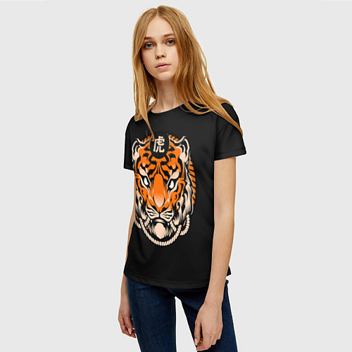 Женская футболка Символ тигра / 3D-принт – фото 3