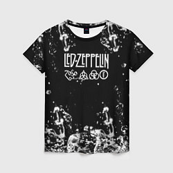 Футболка женская LED ZEPPELIN texture вода, цвет: 3D-принт