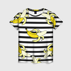 Футболка женская Banana pattern Summer, цвет: 3D-принт