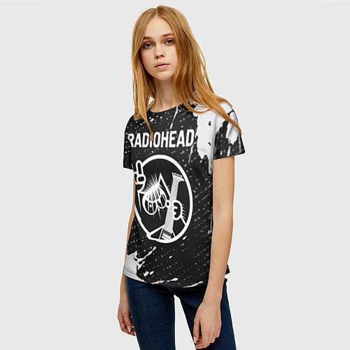 Женская футболка Radiohead КОТ Краска / 3D-принт – фото 3