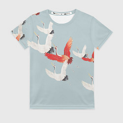 Футболка женская Стая журавлей, цвет: 3D-принт