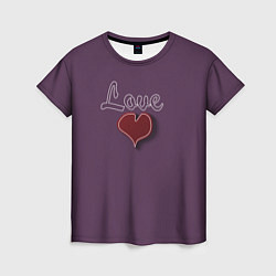 Женская футболка Heart and Love