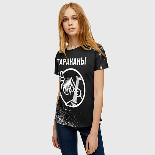 Женская футболка Тараканы КОТ Краска / 3D-принт – фото 3