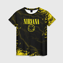 Футболка женская Nirvana молнии, цвет: 3D-принт