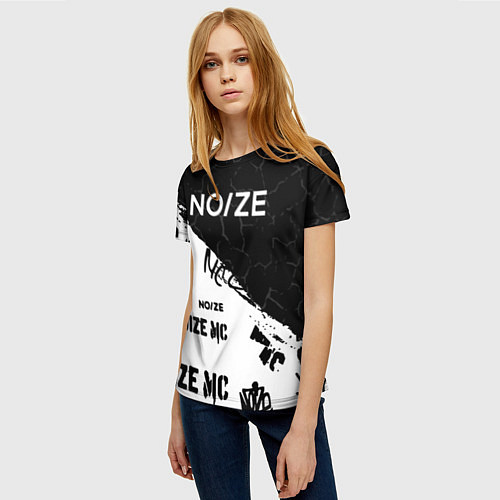 Женская футболка Noize mc Паттерн / 3D-принт – фото 3