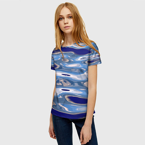 Женская футболка Волна Тихий океан / 3D-принт – фото 3