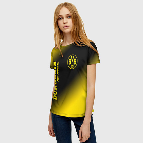 Женская футболка BORUSSIA Borussia Pro Football / 3D-принт – фото 3