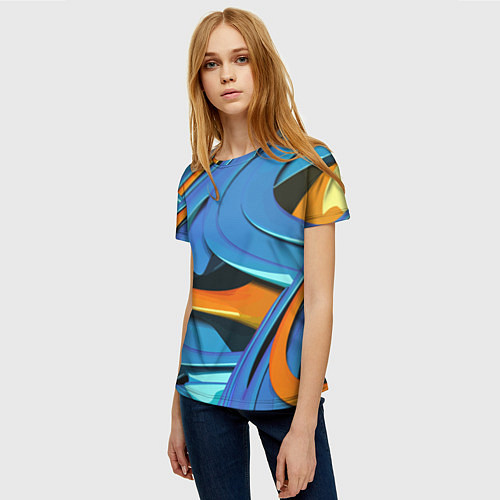 Женская футболка Abstraction Fashion 2037 / 3D-принт – фото 3