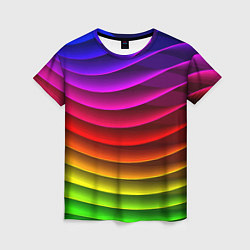 Футболка женская Color line neon pattern Abstraction Summer 2023, цвет: 3D-принт