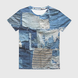 Женская футболка Пэчворк Рваная ткань Hype