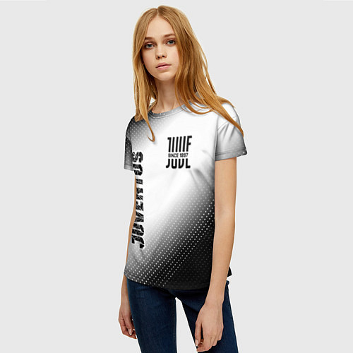 Женская футболка JUVENTUS Juventus Градиент / 3D-принт – фото 3