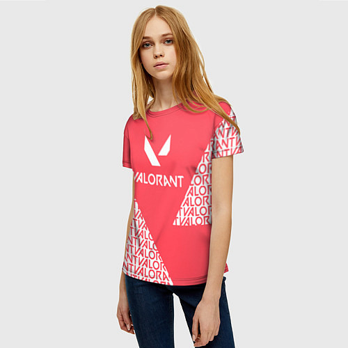 Женская футболка ВАЛОРАНТ - Valorant / 3D-принт – фото 3