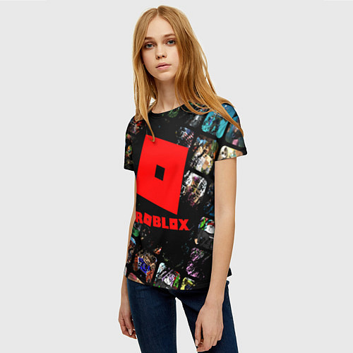 Женская футболка ROBLOX СЮЖЕТЫ И ЛОГОТИП / 3D-принт – фото 3